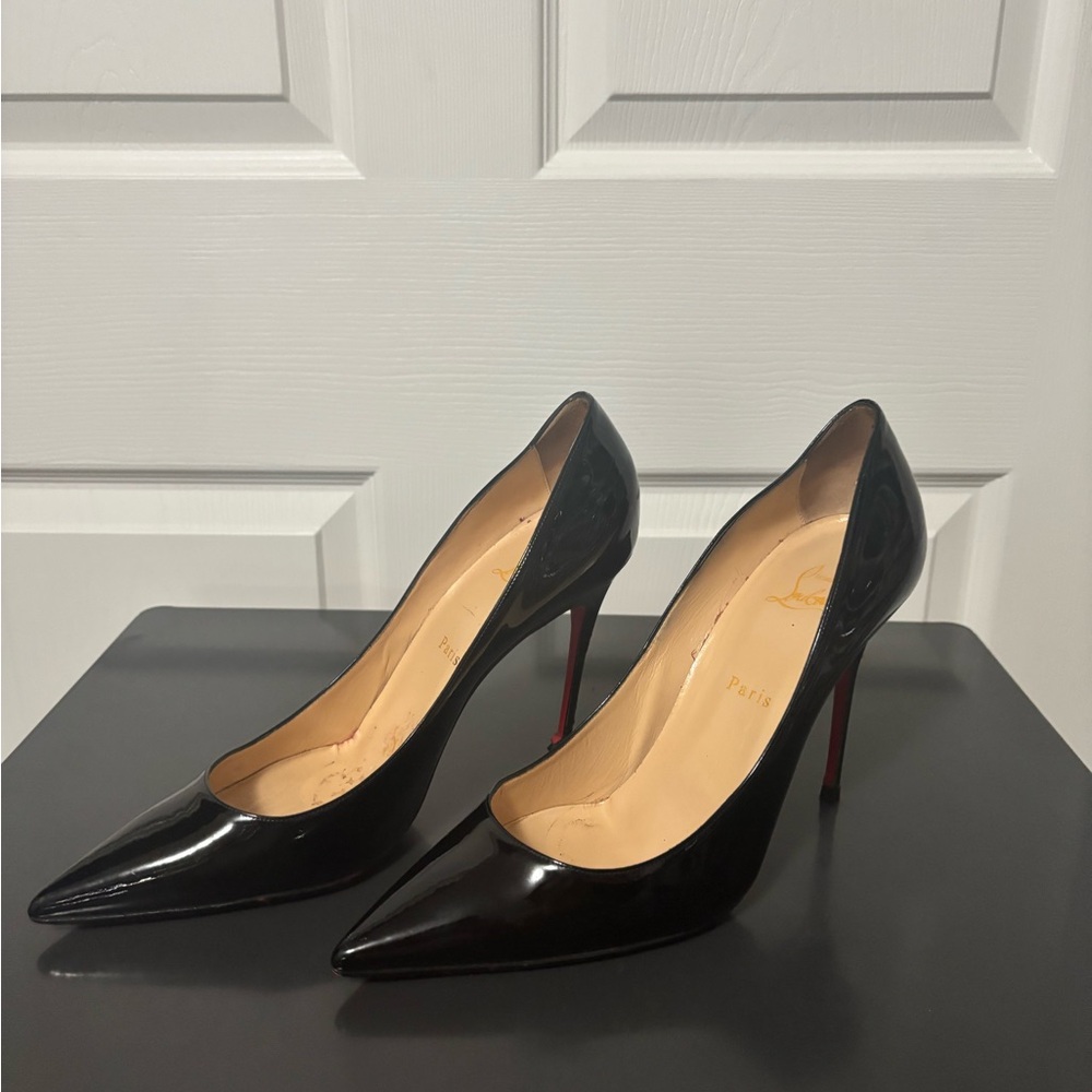 Christian Louboutin Kate 100 Black Patent Pumps (Size 41.5) - Picture 7 of 10